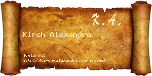 Kirch Alexandra névjegykártya