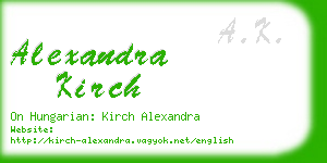 alexandra kirch business card